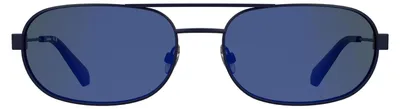 Produktbild von Calvin Klein Jeans Men's Sunglasses CKJ26202S - Matte Blue with Mirror Solid Blue Lens