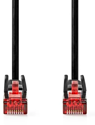 Produktbild von Nedis CAT6-Netzwerkkabel - RJ45 Stecker - RJ45 Stecker - U/UTP - 1.50 m - Rund - PVC - Schwarz - Label