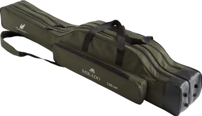 Zdjęcie produktu dla Mikado Dwukomorowy Pokrowiec na Wędkę Wzmocniony Zielony 150cm