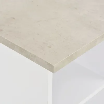 Immagine prodotto di vidaXL Tavolo da bar bianco e cemento 60x60x110 cm