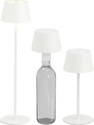 Produktbild von LED Tischlampe Flaschenleuchte 3in1 max. 45cm hoch warmweißes Licht (3000K) weiß