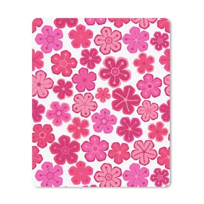 Produktbild von MuchoWow® Mauspad Mousepad Blumen - Rosa - Muster 19x23 cm - Mousepads - Maus Mat - Pad - Mausunterlage - Mauspads - Spielen