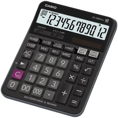 Obrázek produktu pro Casio DJ-120D Plus - Stolní kalkulačka - 12 číslic - Solární panel, baterie