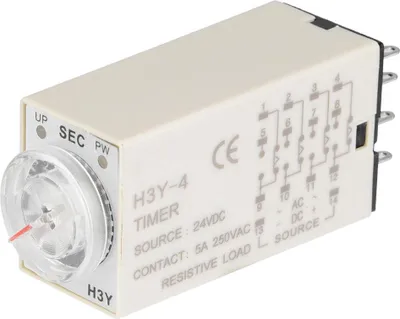 Obrázek produktu pro H3Y-4 Časové relé 24 V DC – přesný časový spínač s 14 piny, 60sekundovým zpožděním, spolehlivé řízení pro automatiku a mechatroniku