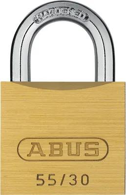 Produktbild von ABUS 02854, Herkömmliches Vorhängeschloss, Tastensperre, Gleichschließung, Zaun, Garage, Schuppen, Aufbewahrungsspind, Werkzeugkasten, Anhänger, Werkstatt, Gold, Silber, Messing