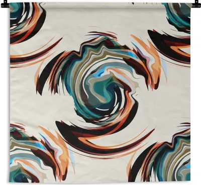 Produktbild von MuchoWow® Wandteppich Wandbehang Muster - Abstrakt - Farbe 60x60 cm Tapisserie Dekoration Wandtuch - Dekorationen - Wand Decke