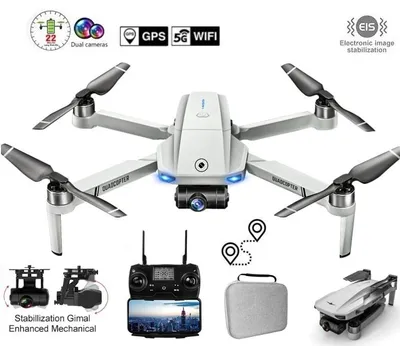Productafbeelding van LUXWALLET Libra4 – FPV Drone Quadcopter - 25.2Km/h – WiFI GPS 1.2 KM – 2-As