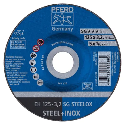 Obrázek produktu pro PFERD 61333432, Řezací disk, Nerezová ocel, 12,5 cm, Jakékoliv značky, Plochý, 2,22 cm