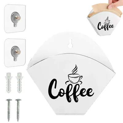 Kaffeefilterhalter mit Deckel, Schwarz, staubdicht, für Küche & Büro