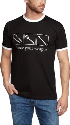 Produktbild von Touchlines Herren T-Shirt , Choose your weapon Schwarz, S