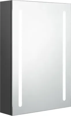 Obrázok produktu pre vidaXL LED kúpeľňová zrkadlová skrinka sivá 50x13x70 cm