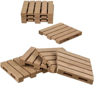 Produktbild von Paletten Holz Untersetzer 4 er Set