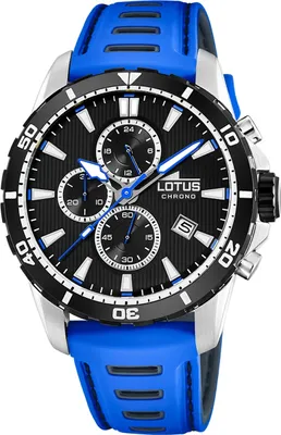 Produktbild von Lotus Herren Uhr -R- Luxus Leder Armbanduhr blau schwarz UL18600/3