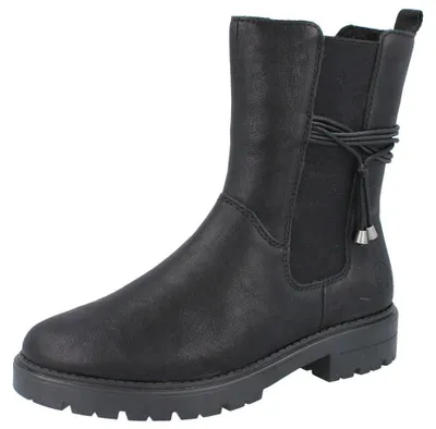 Produktbild von RIEKER Damen Biker Stiefel schwarz Kunstleder - Größe: 43
