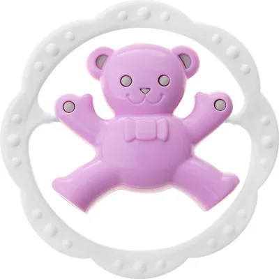 Produktbild von Bärenrassel rosa - grau / Tullo