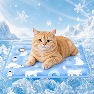 Produktbild von Kühlmatte Hund Katze, 40×50cm Kühldecke Katze, Selbstkühlende Hundematte | Kühlkissen Matte für Haustiere Hunde Katze, wassergefüllte Kühlmatte, Größe M
