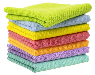 Productafbeelding van Set van 7 microvezeldoeken (30 x 30 cm), zeer absorberend en wasbaar, ideaal voor het reinigen van auto, keuken en huis. Verkrijgbaar in zeven kleuren.