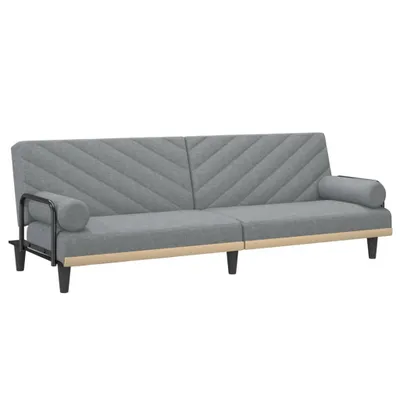 Immagine prodotto di Divano Letto con Braccioli Grigio Chiaro in Tessuto