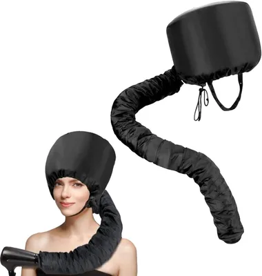 Productafbeelding van Haardroger Helm - Droogkap - Haarverzorging - Universele Pasvorm - 85cm Staart - Zwart