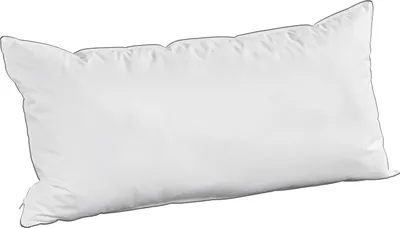 A white pillow is shown against a white background.