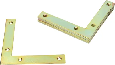 Zdjęcie produktu dla KOTARBAU® Zestaw 25 wsporników okiennych Ocynkowany zólty 150x150x25mm Wzmocnienie naroznika okna