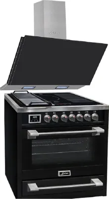 Immagine prodotto di Kaiser HC 93691 IS: piano cottura elettrico da 90 cm + cappa aspirante AT 9455 NS da 90 cm, classe di efficienza energetica A