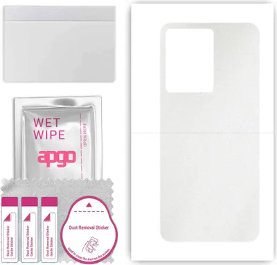 Produktbild von apgo Rückseite Schutzfolie, Skin, kompatibel mit Infinix Note 12 Pro 5G, Hinten Displayschutzfolie aus Vinylfolie, kratzfest, einfache Montage - Matt Transparent