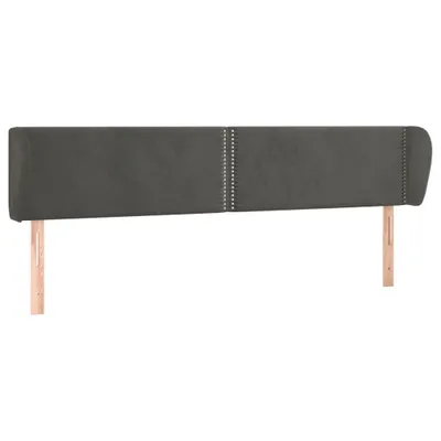 Obrázek produktu pro vidaXL Čelo postele s ušima tmavě šedé 203x23x78/88 cm Velvet