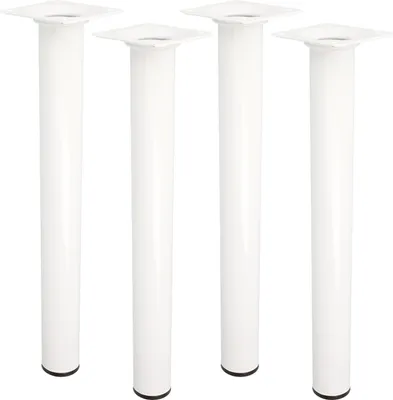 Produktbild von 4er Set Möbelstützen Weiß Möbelbeine Höhe 700mm Möbelfüße Tischbeine Couchfüße ø 30mm Schrankfüße