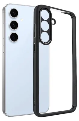 Produktbild von Für Samsung Galaxy S25 FE 5G Frosted TPU + Transparent PC Hybrid Hülle Schwarz