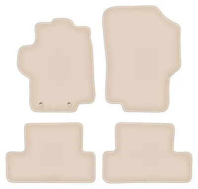 Produktbild von DURBAN Beige Velours-Fußmatten-Set für Peugeot 1007 Minivan (2004-2009)
