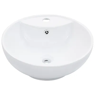 Produktbild von vidaXL Waschbecken mit Überlauf 46,5 x 18 cm Keramik Weiß