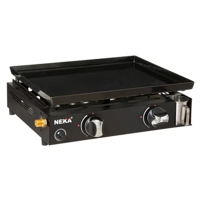 Produktbild von Robuster Planchagas Grill mit 2 Brennern, 44x36 cm Kochfläche und elektrischer Zündung