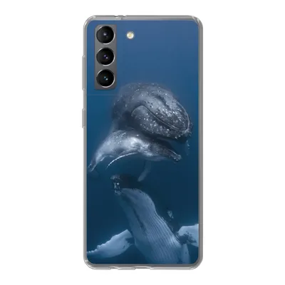 Produktbild von MuchoWow® Handyhülle Schutzhülle Hülle für Samsung Galaxy S21 Wale - Meer - Familie Silikon Softcase Handy Hülle - Softcase