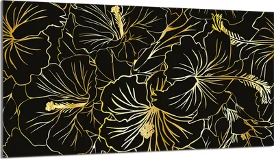 Produktbild von Herdabdeckplatte 90x52 Glaskeramikkochfeld Abdeckung Spritzschutz Glasplatte Deko Schneidebrett, Blume Schwarz