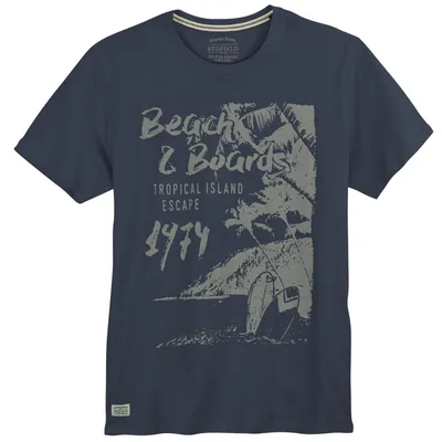 Produktbild von Redfield T-Shirt Übergröße blau großer Print