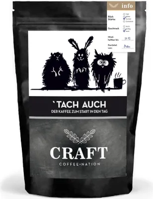 Produktbild von Kaffee CRAFT 'Tach auch von Coffee-Nation, 250g Bohnen