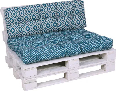 Produktbild von GO-DE Textil, Loungekissen Lounge-Sitzecke, Einzelset, Farbe: blau, Maße ca.: 120 cm x 80 cm x 15 cm, Rückenhöhe: 40