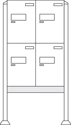 Produktbild von Burg-Wächter Anlage Paketboxen mit 4 Boxen  .eBoxx Anlage 4E (aufgeschraubt) W 84439