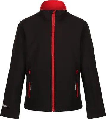 Image de Regatta Professional - Veste Softshell double couche pour enfants RG9469 (86.36 cm) (Noir/Rouge)