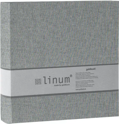 Produktbild von Goldbuch Linum, Grau, 200 Blätter, Hardcover-Bindung, Polyurethan, Weiß, 100 mm