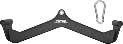 Obrázok produktu pre VEVOR Lat pull-down nástavec Veslovanie V-bar nástavec Tricepsová tyč, pogumovaná rukoväť fBiceps curl tricepsová lat pull-down tyč Nosnosť 550 kg Čierna