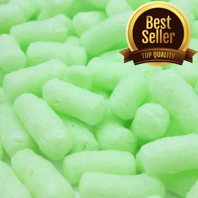 A pile of green packing peanuts with a "Best Seller Top Quality" badge.
