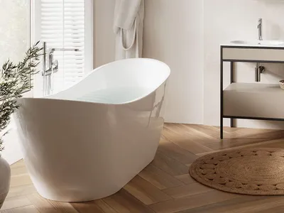 Produktbild von Freistehende Badewanne Zen Double 182 Acryl Weiß : Weiss matt