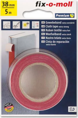 Produktbild von Gewebeband fix-o-moll 38mm rot