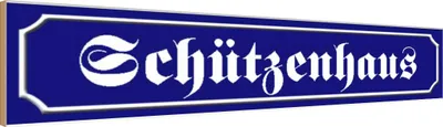 Produktbild von vianmo Holzschild 10x46 cm Schützenhaus Geschenk
