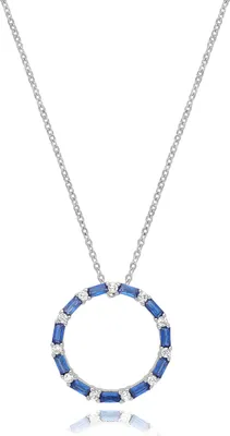 Produktbild von Atemberaubende 925 Sterling Silber (Rhodiniert) Damen - Anhänger mit Kette mit Zirkonia - 46cm; TRS32955