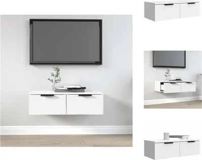 Produktbild von vidaXL Wandschrank Weiß 68x30x20 cm Holzwerkstoff - Wandregale