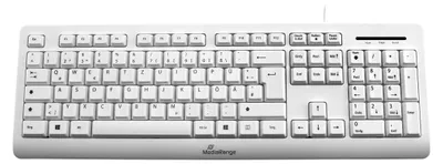 Obrázek produktu pro MediaRange MROS110, Plná velikost (100 %), Kabel, USB, QWERTZ, Bílá