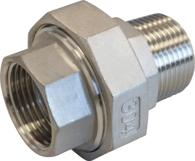Produktbild von V2A Verschraubung, konisch (IG-AG)  2"